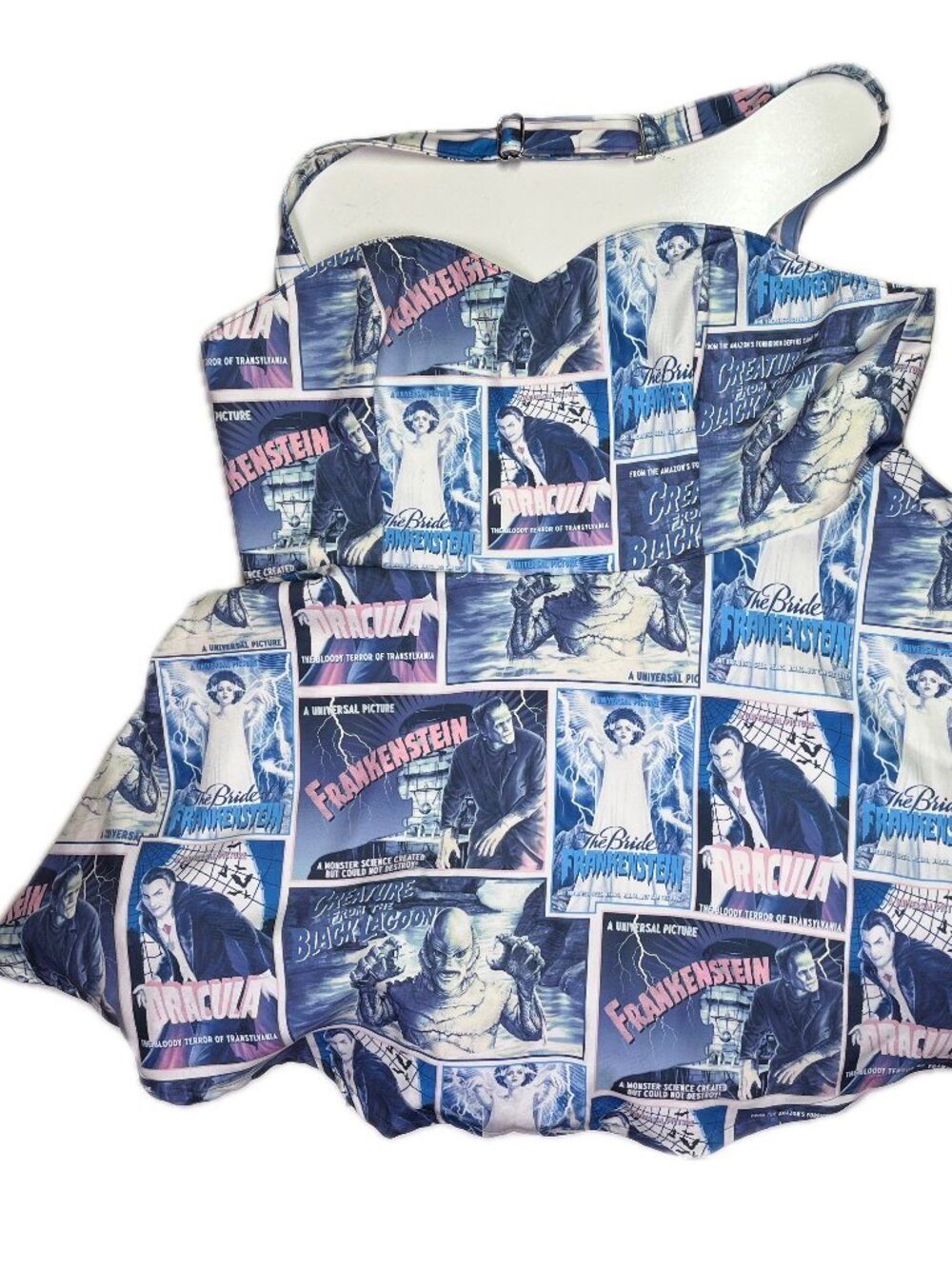 Dolls Kill x Monsters Plus Size 2X Minidress Graphic Print Halter